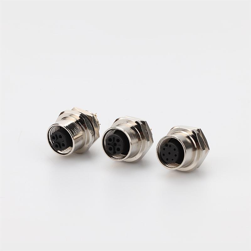 工業(yè)傳感器 M12連接器法蘭板后插座