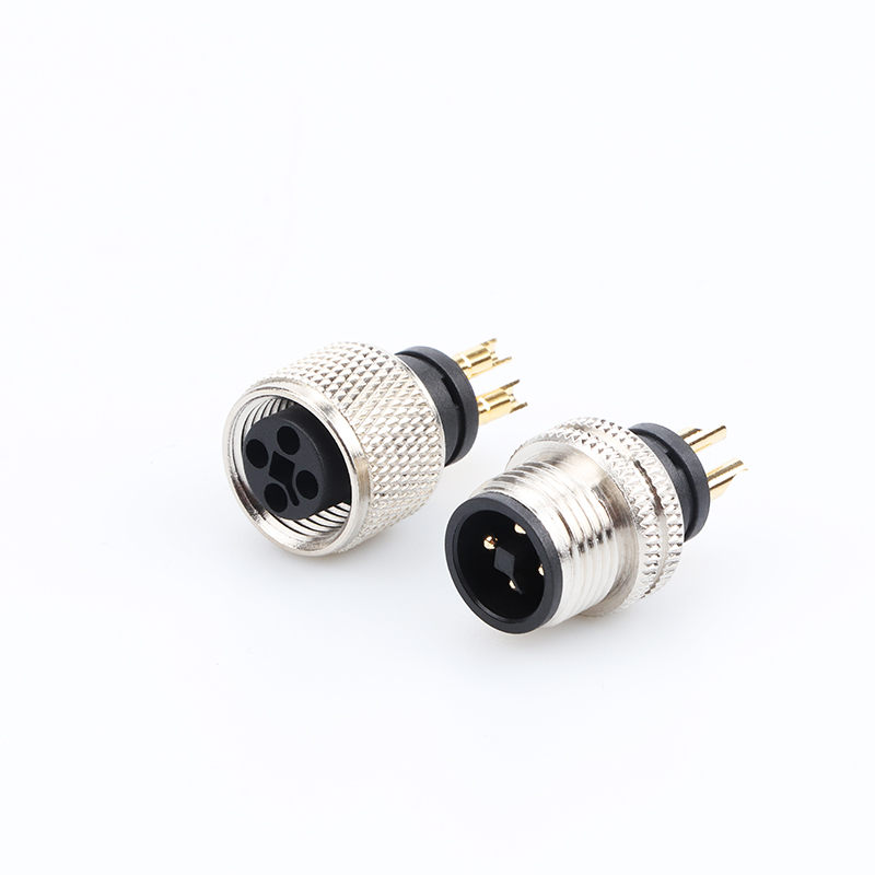 M12 T編碼 公端/母端屏蔽插頭